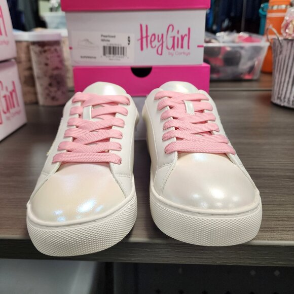CORKYS Supernova Pearlized White Sneaker Tennis Shoe Sizes 8 NWT - Picture 6 of 11